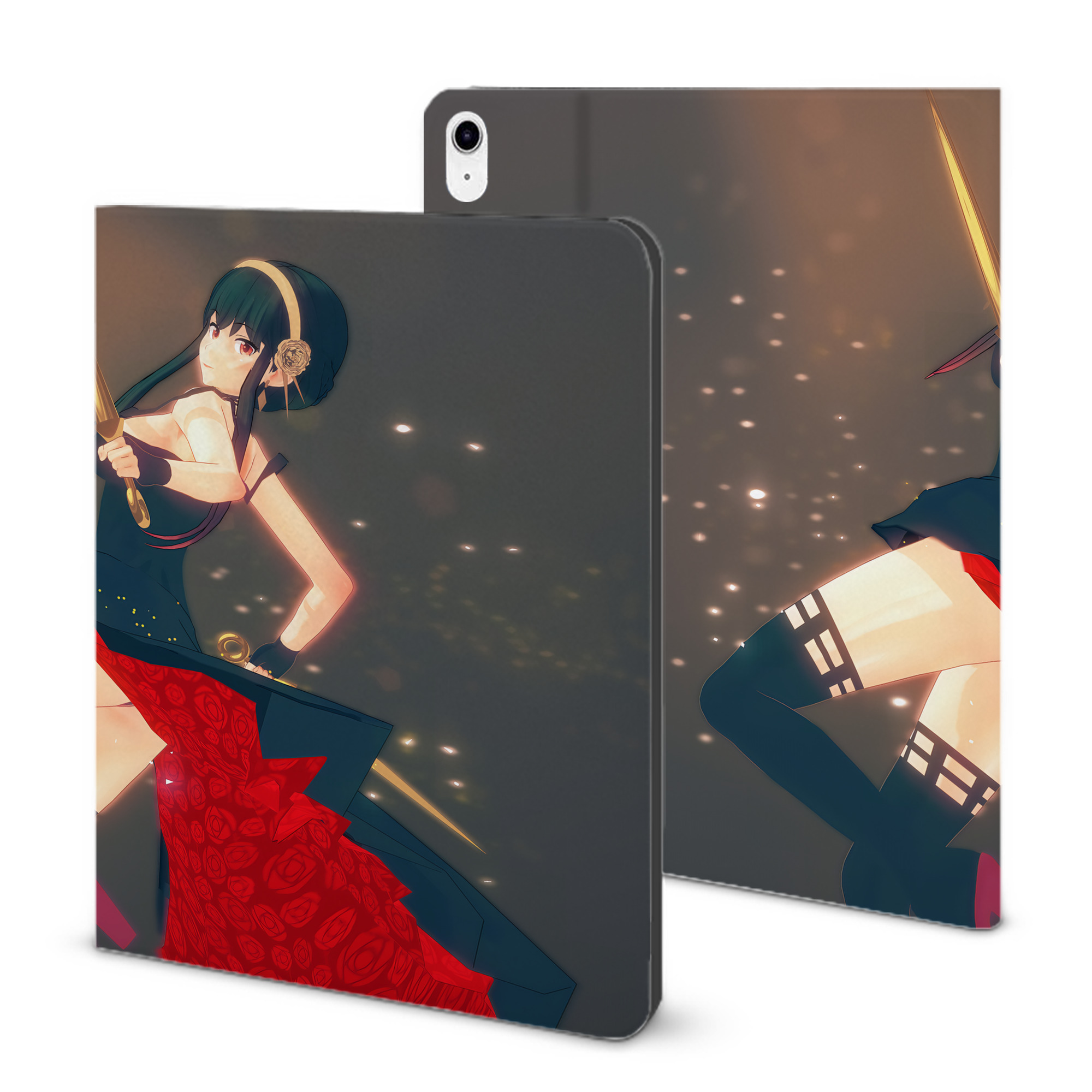 （画像用） SPY×FAMILY间谍家家酒 IPad ケース ブック型 PUレザー TPU 耐衝撃 軽量 薄型 ペン収納なし 全面保護 IPad 各モデル対応